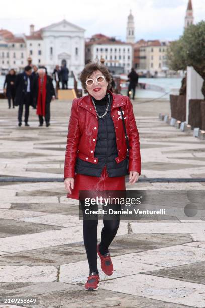 Caroline Bourgeois attends the "Fondazione Cini, Isola Di San Giorgio" Photocall during the 60th Biennale Art 2024 at Fondazione Cini on April 17,...