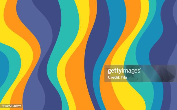 bildbanksillustrationer, clip art samt tecknat material och ikoner med smooth flow wave ripple abstract background - flerfärgad bakgrund