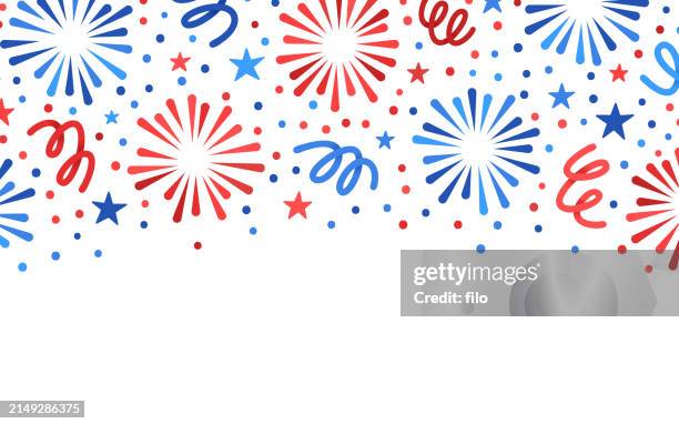 stockillustraties, clipart, cartoons en iconen met firework celebration modern background - vuurwerk