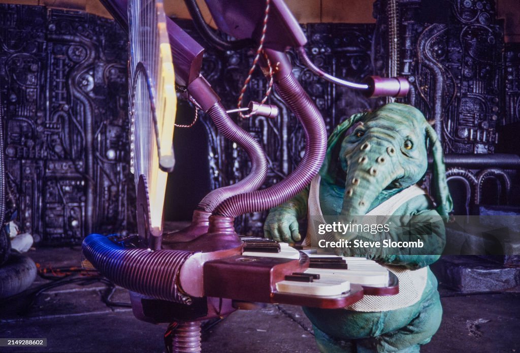 Puppet Captain View of puppet characters on the set of the short film 'Captain EO ...