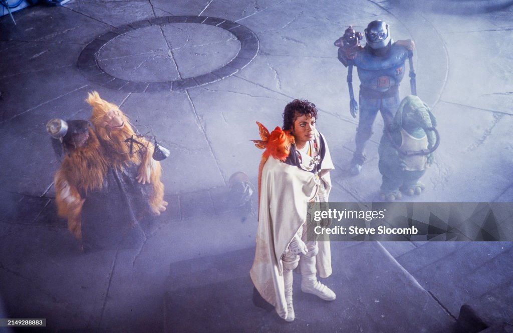 Puppet Captain Elevated view of American R&B & Pop musician Michael Jackson and ...