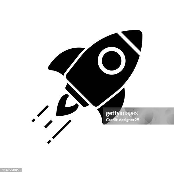 ilustrações de stock, clip art, desenhos animados e ícones de rocket or startup icon vector design. - festa de lançamento