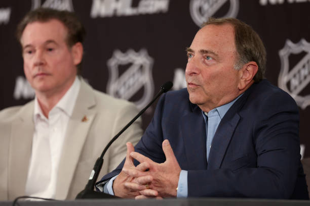 AZ: NHL Commissioner Gary Bettman And Governor Alex Meruelo Media Availability