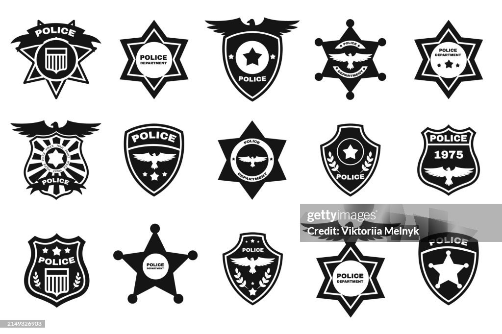 Police Check Symbol Police Badge Police Symbols High-Res Vector Graphic - Getty Images