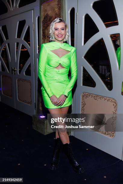 Verena Kerth attends the Aftershowparty of the 24th Radio Regenbogen Award at Europa-Park on April 19, 2024 in Rust, Germany.