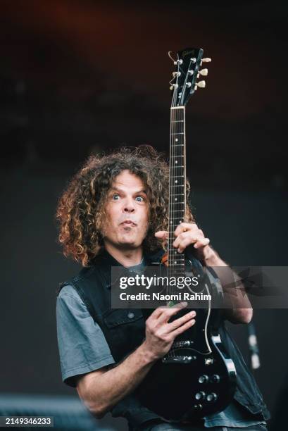 Andrew Stockdale of Wolfmother performs at Pandemonium music festival on April 20, 2024 in Melbourne, Australia.