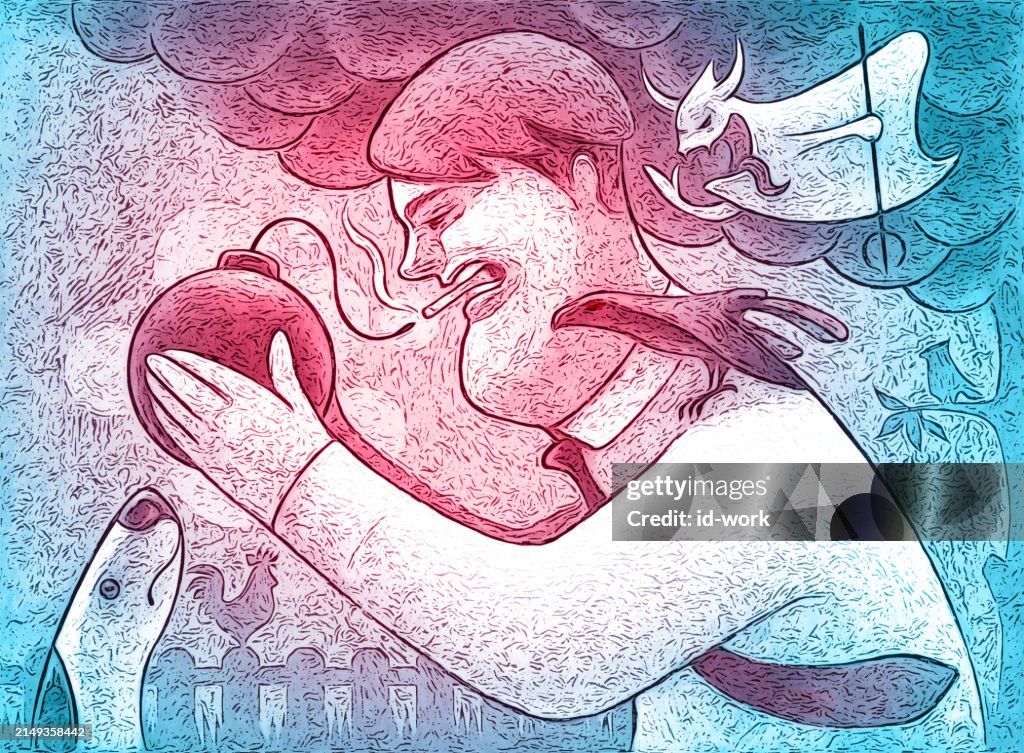 Empresário fumando cigarro e segurando bomba