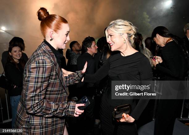 Madelaine Petsch and Selma Blair at the Mercedes-Benz all new G-Class Los Angeles star-studded world premiere held at Franklin Canyon Park on April...