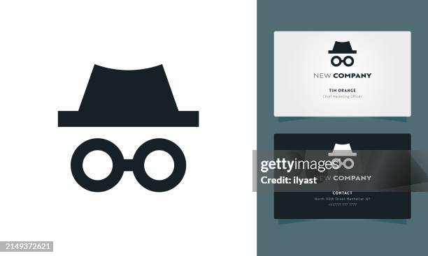 corporate identity design for private dedective - business-card-icons stock illustrations