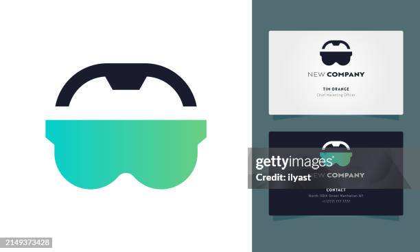 corporate identity design for virtual reality - virtual tour stock illustrations