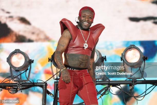 Rapper Lil Uzi Vert performs onstage during Day 1 of Coachella Valley Music and Arts Festival at Empire Polo Club on April 19, 2024 in Indio,...