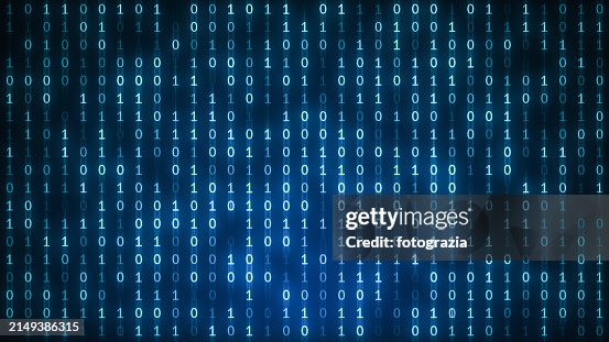 Binary Code on Digital Screen Binary Code on Digital Screen
