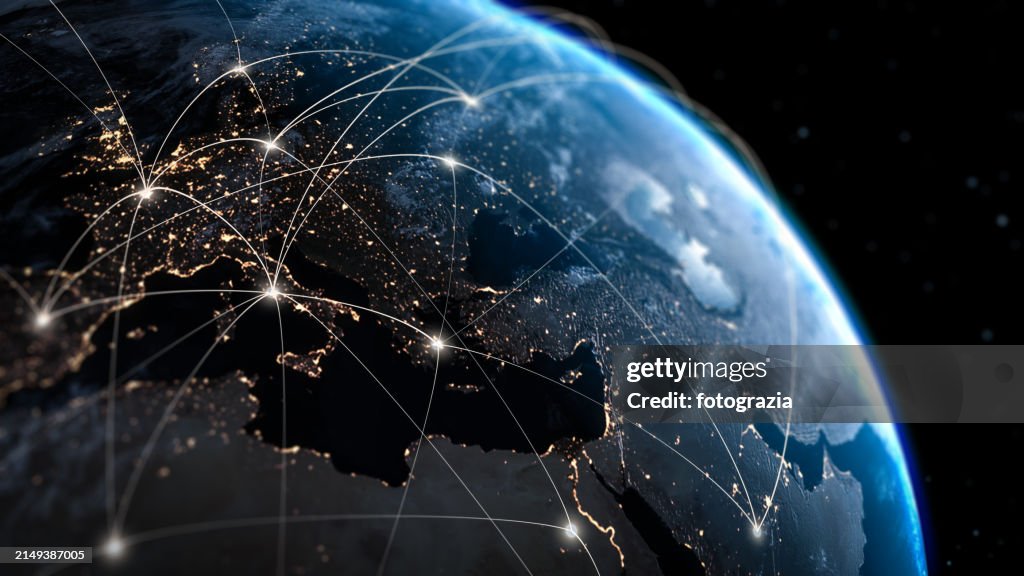 Network of Connections, Global Business, Flight Routes