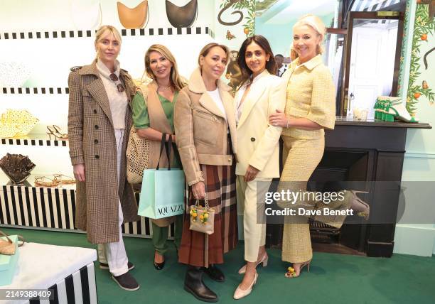 Lady Emily Compton, Chloe Franses, Sofia Barattieri-Weinstein, Esha Arora and Tamara Beckwith attend an exclusive Lady Garden Foundation breakfast...