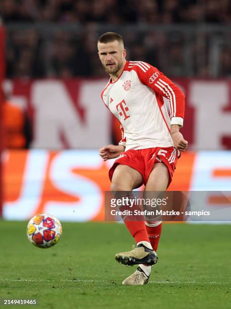 Eric Dier of Bayern Muenchen in action during the UEFA Champions League quarter-final second leg match between FC Bayern München and Arsenal FC at...
