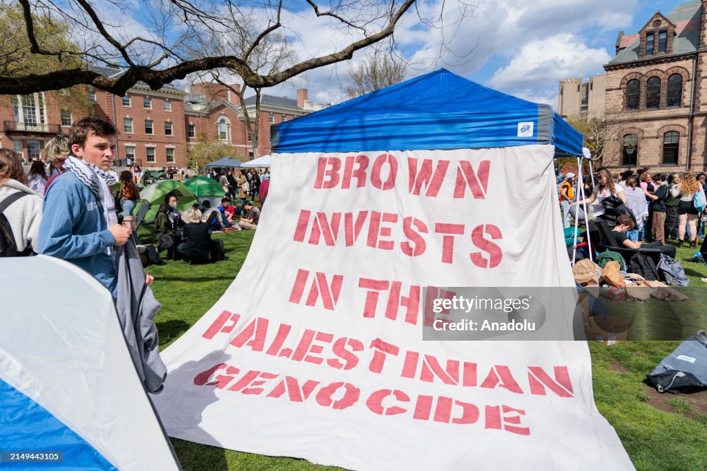 'Gaza Solidarity Encampment' continues at Brown University