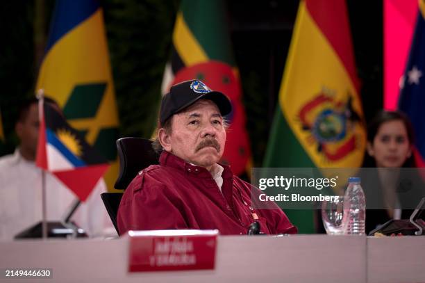 Daniel Ortega, Nicaragua's president, during the 23rd States of the Bolivarian Alliance for the Peoples of Our America - People's Trade Treaty Summit...