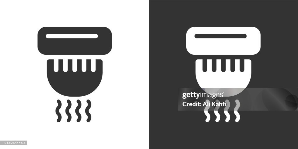 Fire sprinkler glyph solid icon. Solid icon that can be applied anywhere, simple, pixel perfect and modern style