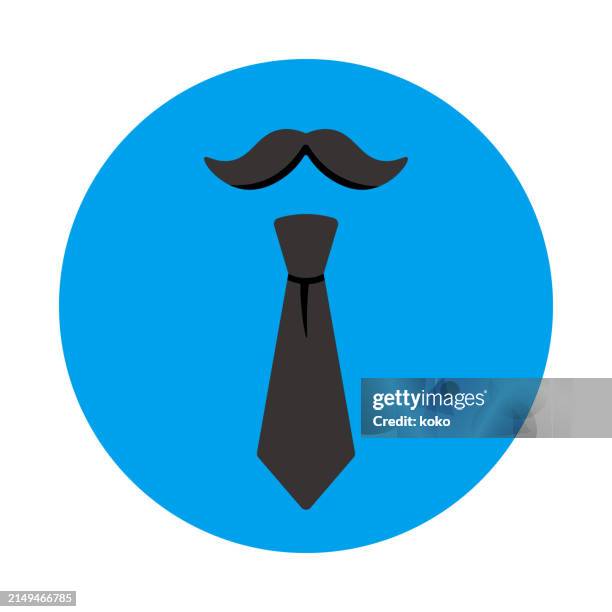 ilustraciones, imágenes clip art, dibujos animados e iconos de stock de día del padre, bigote, corbata. - pelo facial