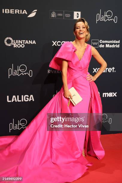 Luisana Lopilato poses during the red carpet for the 11th edition of Premios Platino at Xcaret on April 20, 2024 in Riviera Maya, Mexico.