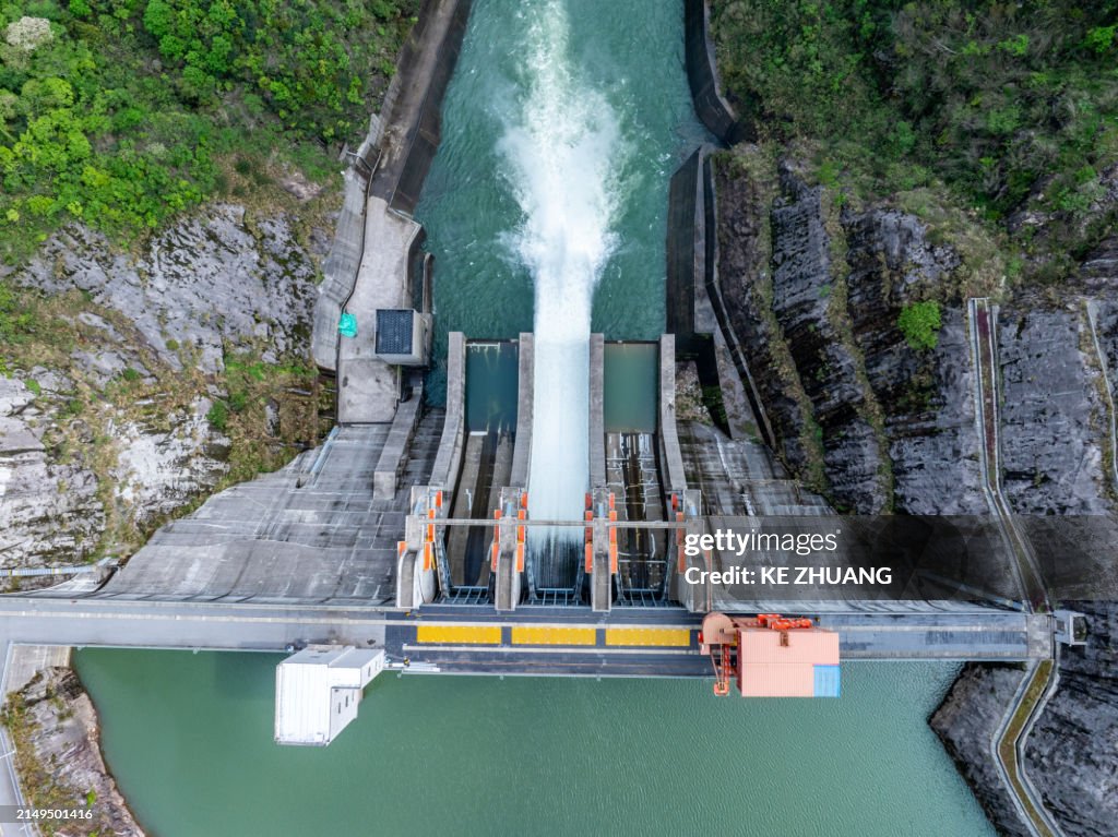 Aerial photography of hydropower station