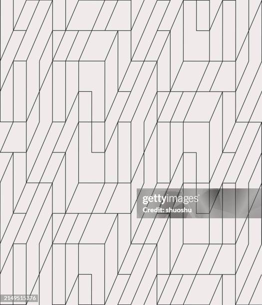 Abstratc Perspective Rectangle Minimal Line Pattern Texture Background ...