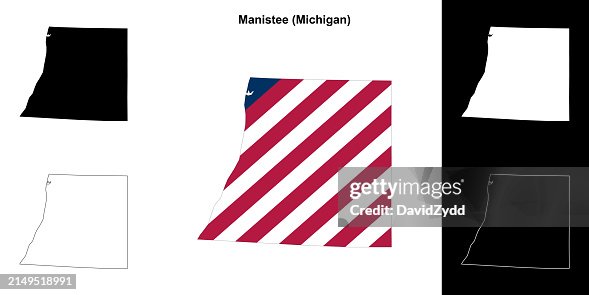 Manistee County Outline Map Set High-Res Vector Graphic - Getty Images