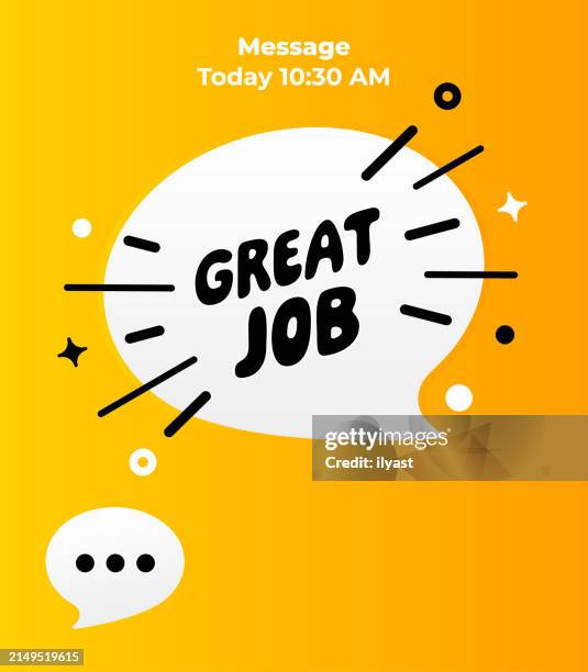 stockillustraties, clipart, cartoons en iconen met message screen design for great job - escapisme