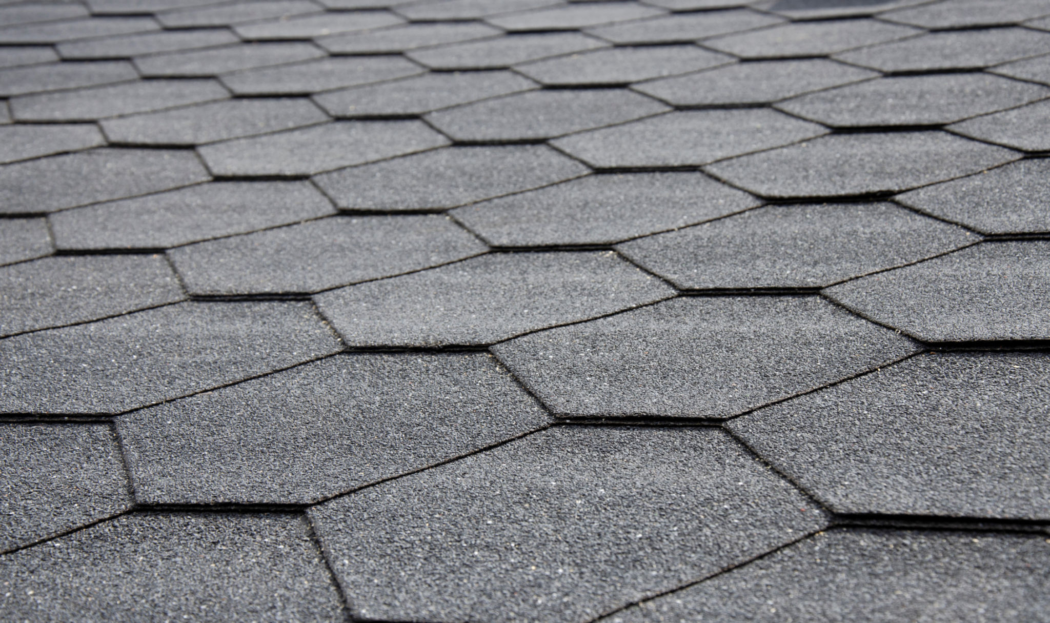 Hexagonal gray shingle roof tile background Hexagonal gray shingle roof tile background