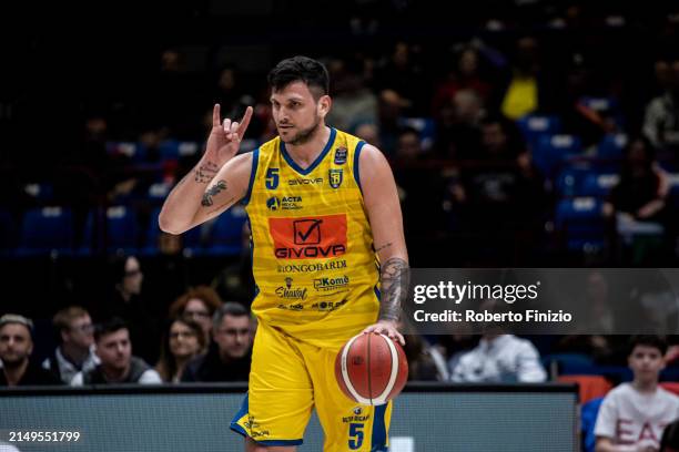 Alessandro Gentile of Givova Scafati Basket in action during the LBA Lega Basket Serie A Round 28 match between EA7 Emporio Armani Milan and Givova...