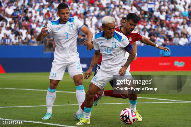Andy Najar of Honduras controls the ball during Play-In Concacaf Nations League match between Costa Rica and Honduras at Toyota Stadium. Costa Rica...