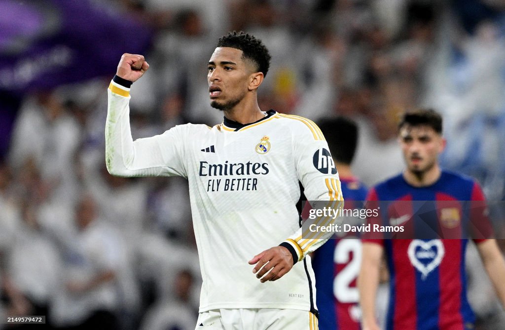 Belinghan Jude Bellingham of Real Madrid celebrates scoring his team's third ...