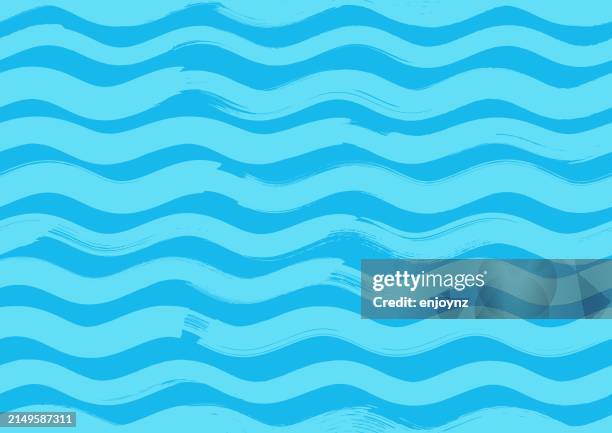 blue wavy lines pattern background - aquarelleffekt stock-grafiken, -clipart, -cartoons und -symbole