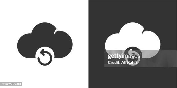 recovery glyph solid icon. solid icon that can be applied anywhere, simple, pixel perfect and modern style - cooling installations stock illustrations