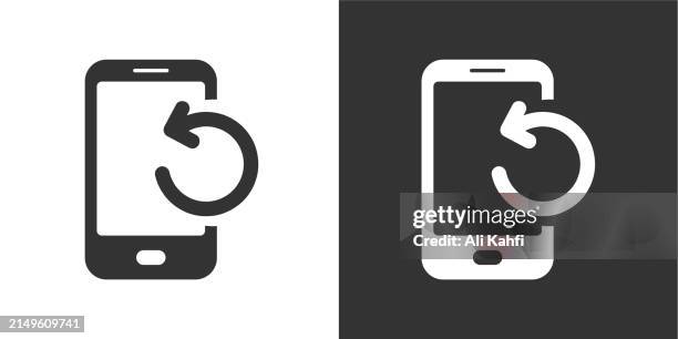 recovery glyph solid icon. solid icon that can be applied anywhere, simple, pixel perfect and modern style - back arrow stock illustrations