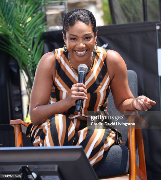 Tiffany Haddish attends the 2024 Los Angeles Times Festival of Books at the University of Southern California on April 21, 2024 in Los Angeles,...