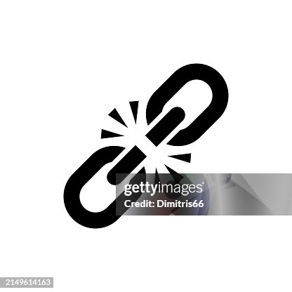 Broken chain link icon Broken chain link icon
