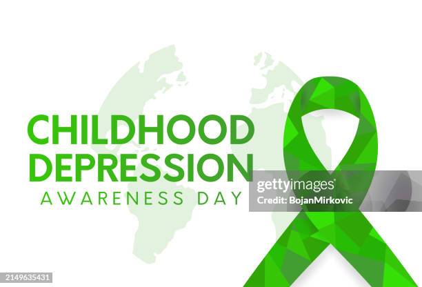 childhood depression awareness day card. vector - world mental health day stock illustrations