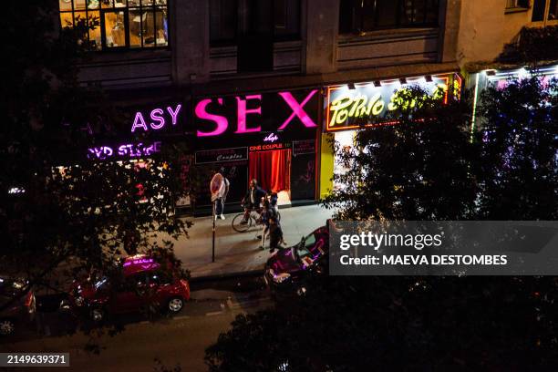Sex-shop boulevard de Clichy in the Pigalle district in the 18th arrondissement in Paris September 20, 2019. Store specializing in the sale of erotic...