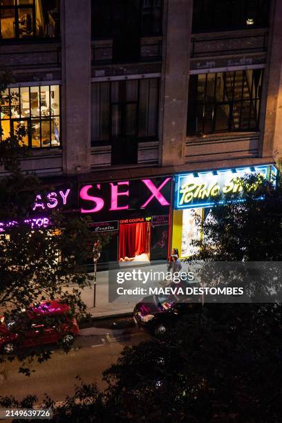 Sex-shop boulevard de Clichy in the Pigalle district in the 18th arrondissement in Paris September 20, 2019. Store specializing in the sale of erotic...
