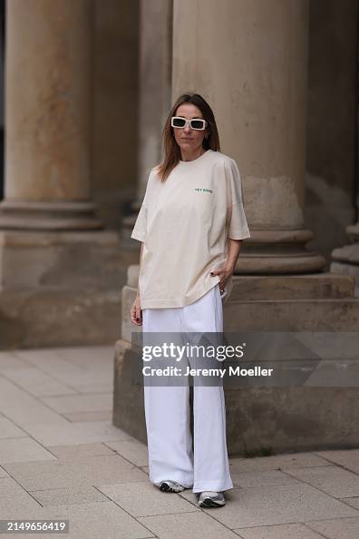 April Seitz Elise Seitz seen wearing Zara creamy white sunglasses, Hey Soho... News ...