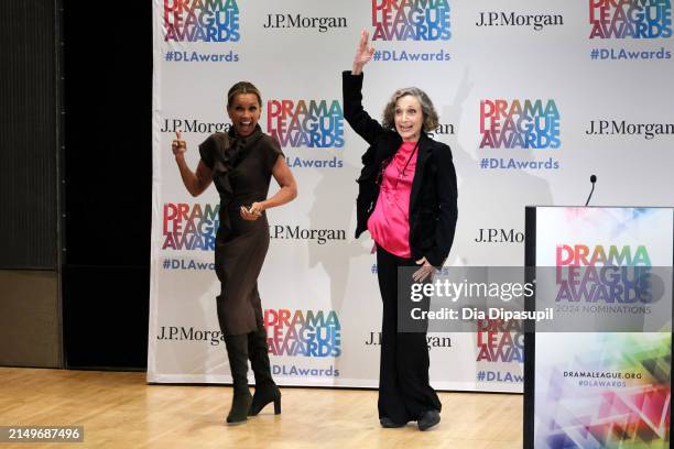 Vanessa Williams and Bebe Neuwirth announce the 2024 Drama League Award Nominations at the Library for Performing Arts at Lincoln Center on April 22,...