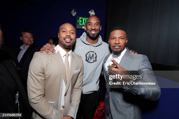 Michael B. Jordan, Kobe Bryant, Jamie Foxx seen at Warner Bros. Pictures presents JUST MERCY Los Angeles Community Screening, Los Angeles, USA - 06...