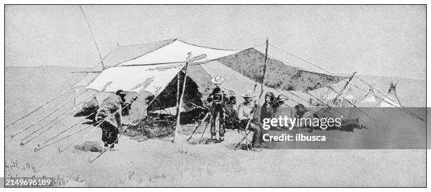 antique image: sioux - sioux reservation stock illustrations
