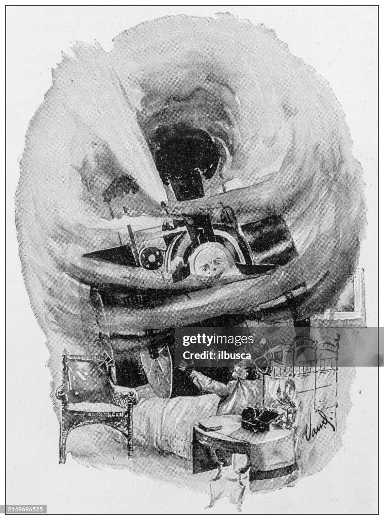 Antique image: Train nightmare