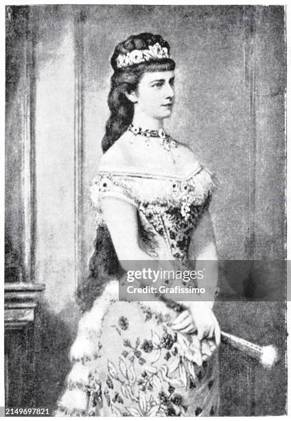ilustraciones, imágenes clip art, dibujos animados e iconos de stock de la emperatriz isabel i de austria y la reina de hungría conocida como sissi - emperatriz
