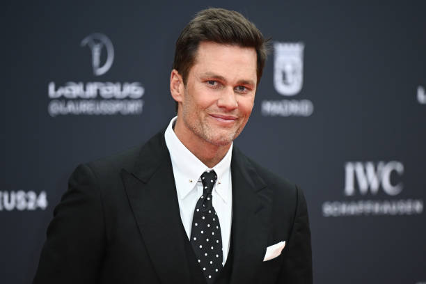 Tom Brady attends the red carpet at the 2024 Laureus World Sport Awards Madrid at Palacio De Cibeles on April 22, 2024 in Madrid, Spain.