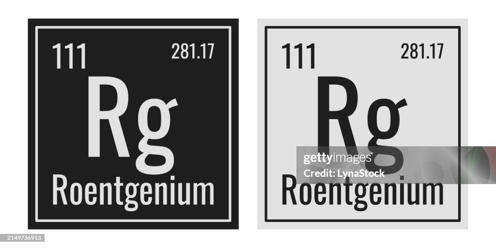 Roentegenium Roentgenium Symbol Chemical Element Of The Periodic Table Vector ...