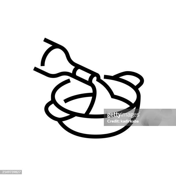 adding sauce line icon, kitchen, meal, dinner, preparation, food, lunch, breakfast. - kitchen fire stock illustrations