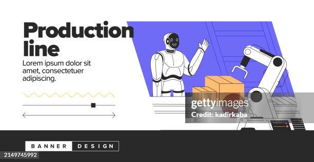 product line illustration. artificial intelligence. flat vector illustrations isolated on white background. virtual assistant. - computer tech support stock illustrations